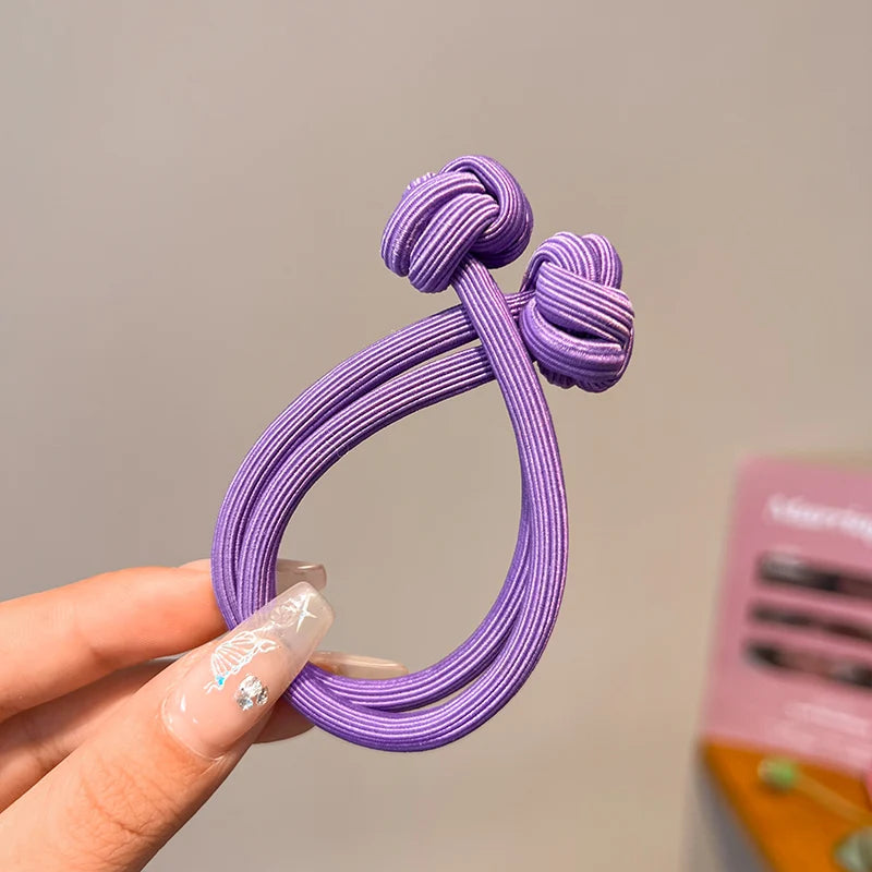 Attaches de Cheveux Elastiques Simples pour Femmes - Multicolors