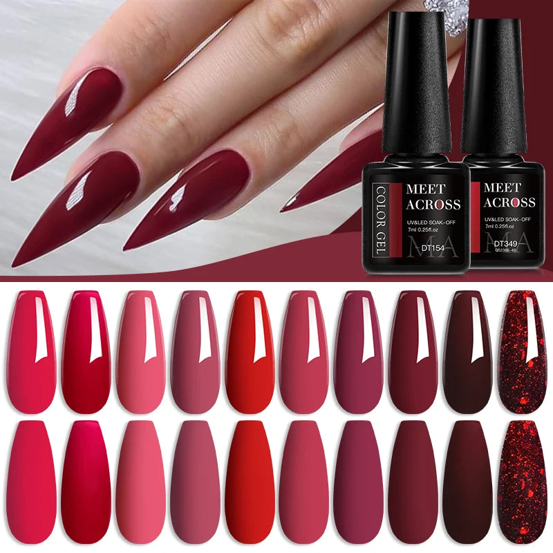 Vernis à Ongles 7ml, Longue Durée, Style Français DIY, Gel UV/LED