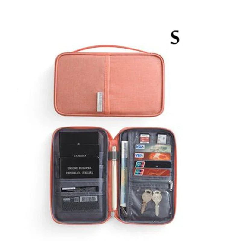 Portefeuille de Voyage Multifonction – Organisateur Étanche pour Passeports, Billet, Carte, Documents et Accessoires de Voyage Familiaux