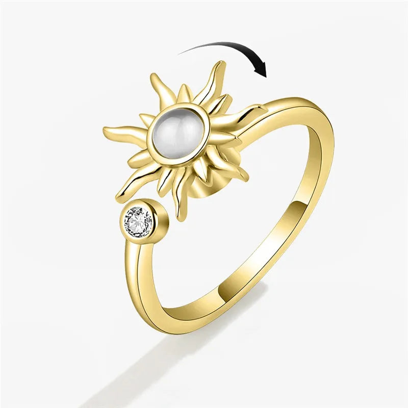 Bague Rotative Anti-Stress pour Femme, Multichoix, Bijoux Élégant