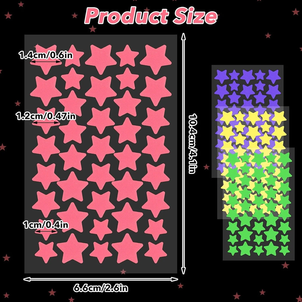 Patchs Anti-Acné Étoilés Multicolores – 480 pièces
