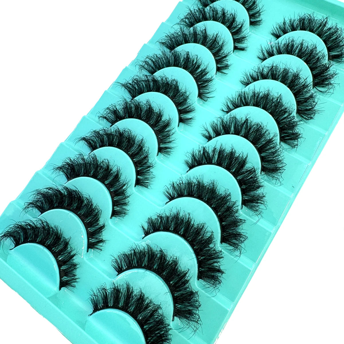 10 Paires de Faux-Cils 3D, Idéale pour Sublimer le Regard