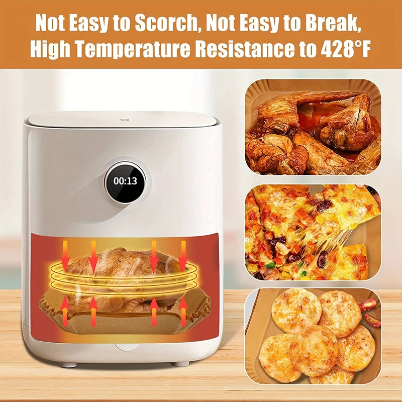 Papier de Cuisson pour Friteuse à Air – Jetable, Antiadhésif et Résistant à l’Huile