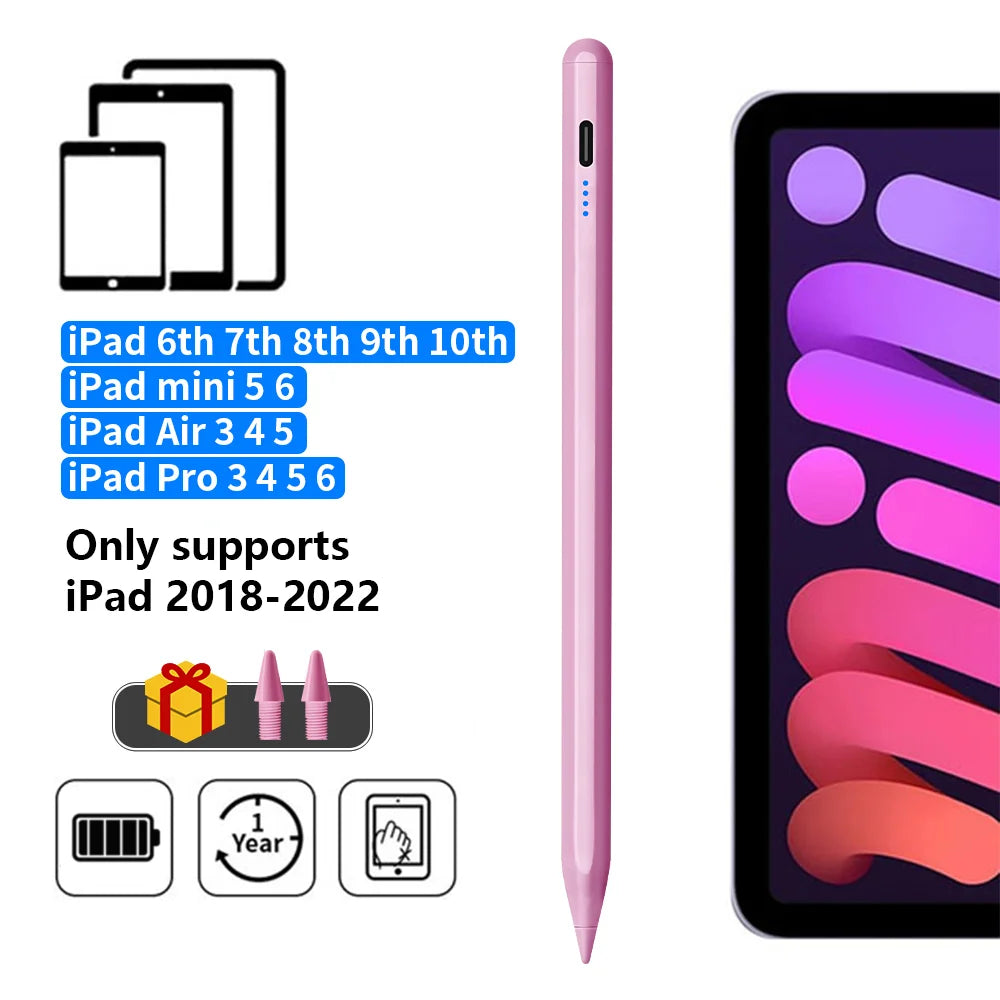 Stylet actile pour IPad – Apple Pencil Compatible avec Indicateurs LED