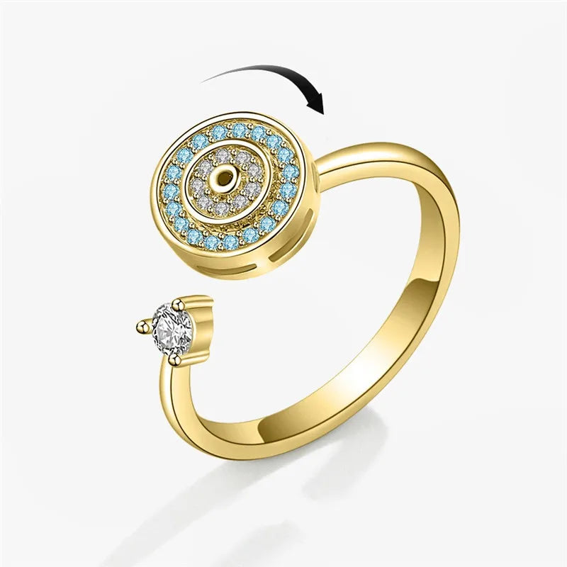 Bague Rotative Anti-Stress pour Femme, Multichoix, Bijoux Élégant