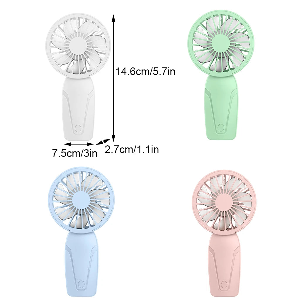 Mini Ventilateur de Poche Portable Partout, Chargement par USB – Léger, Silencieux