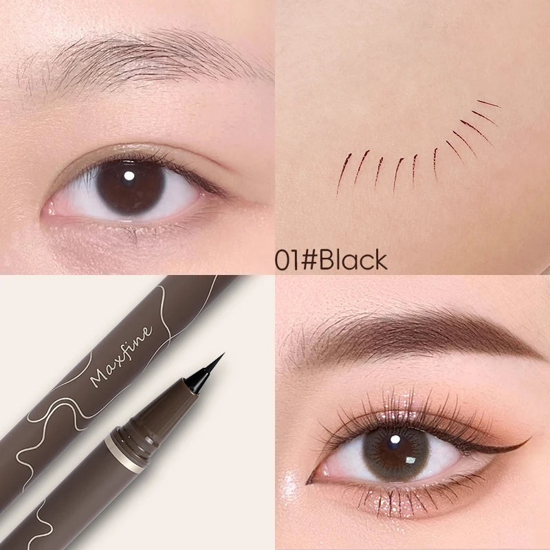 Stylo Eyeliner Imperméable – Pointe Très Fine, Séchage Rapide & Longue Tenue