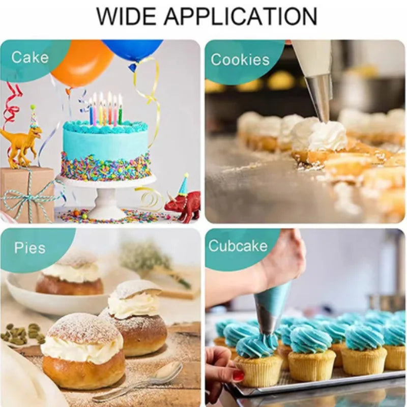 Kit de Décoration de Gâteaux – Poches à Douille et Embouts en Silicone Réutilisables