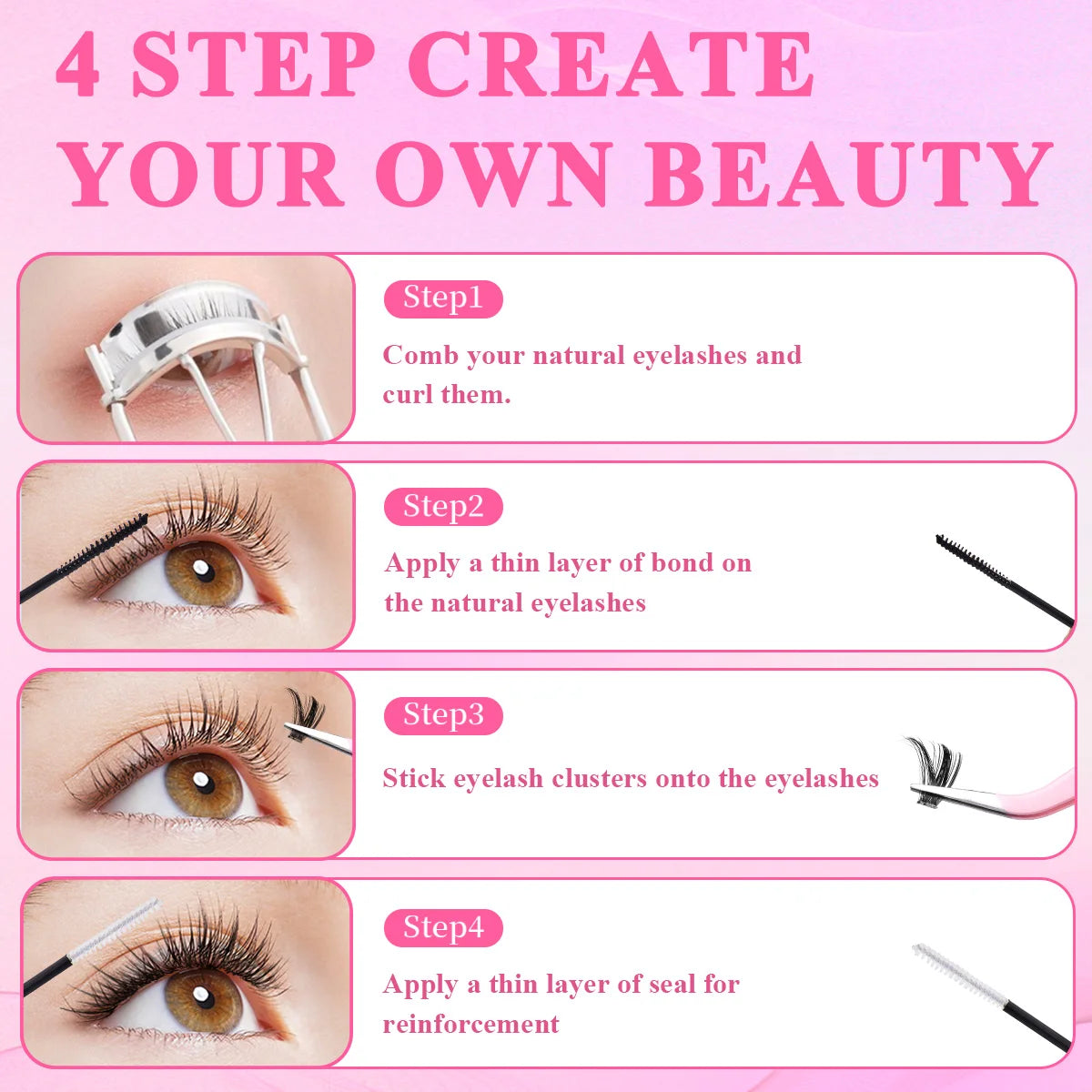 Kit Colle & Scellant pour Extensions de Cils – Tenue Super Forte, DIY