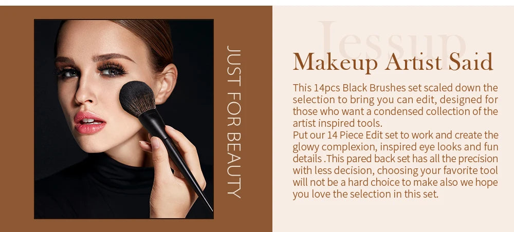 Pinceau de Maquillage Professionnel, Jessup Set,10-14pcs