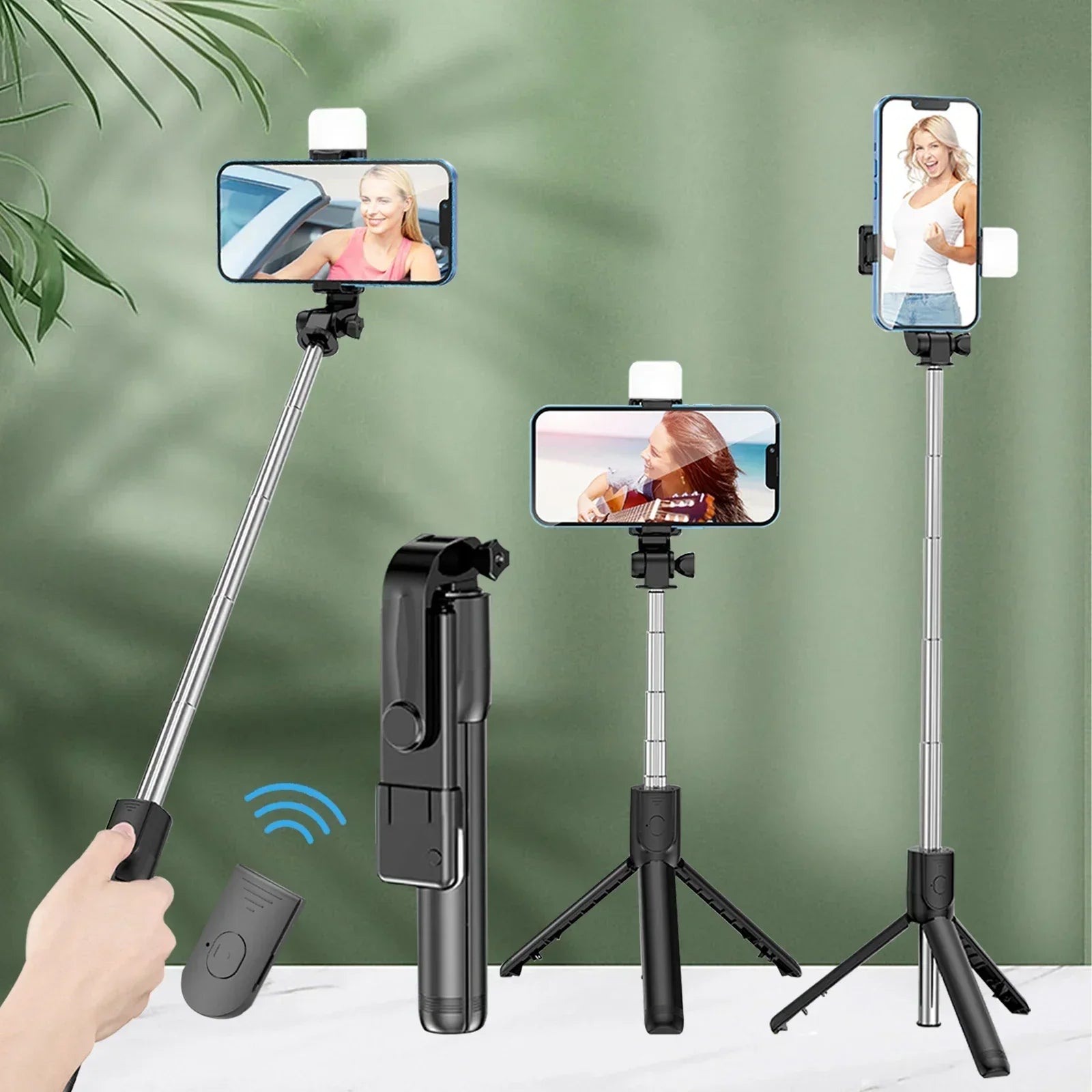 Trépied Selfie Stick Télescopique Bluetooth pour Smartphone – Support Portable Extensible jusqu’à 70 cm