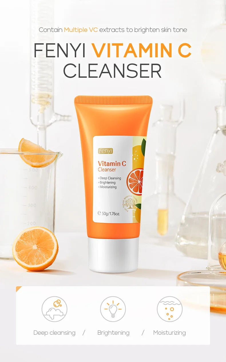 Nettoyant Visage à la Vitamine C – Nettoyage Profond & Teint Éclatant