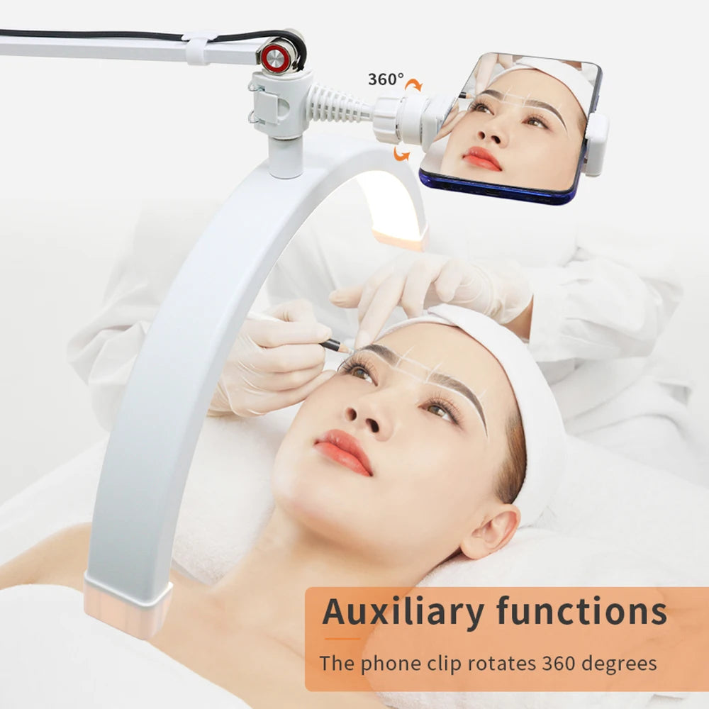 Lumière LED sur pied 20 W en forme de demi-lune, éclairage d'appoint réglable