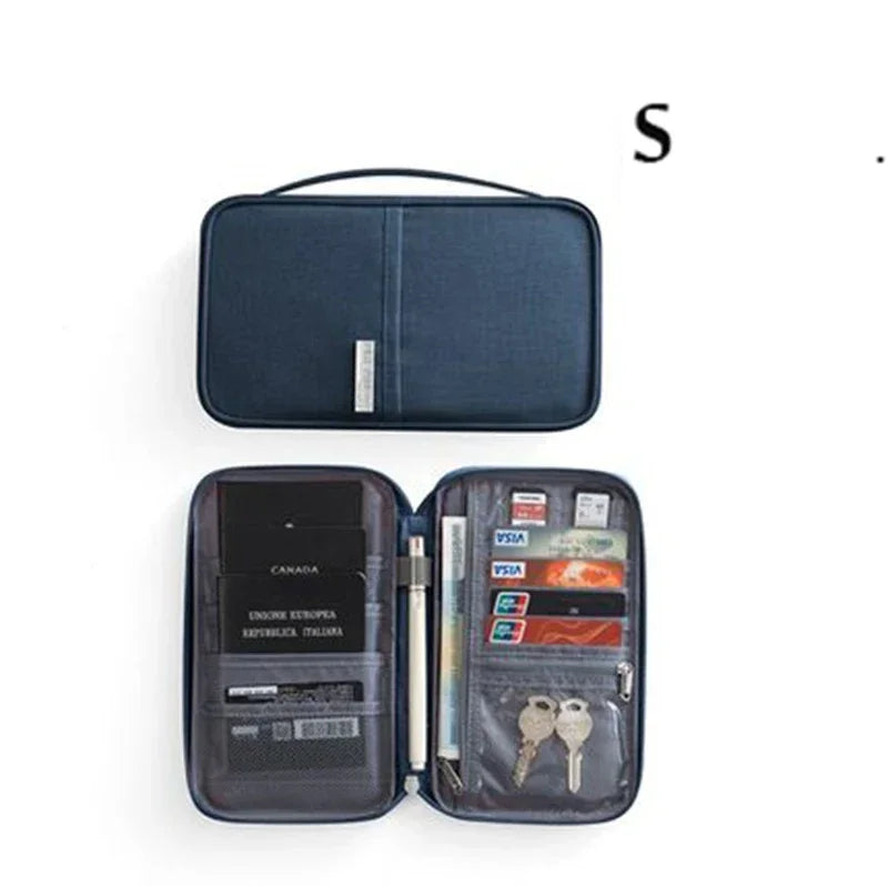 Portefeuille de Voyage Multifonction – Organisateur Étanche pour Passeports, Billet, Carte, Documents et Accessoires de Voyage Familiaux