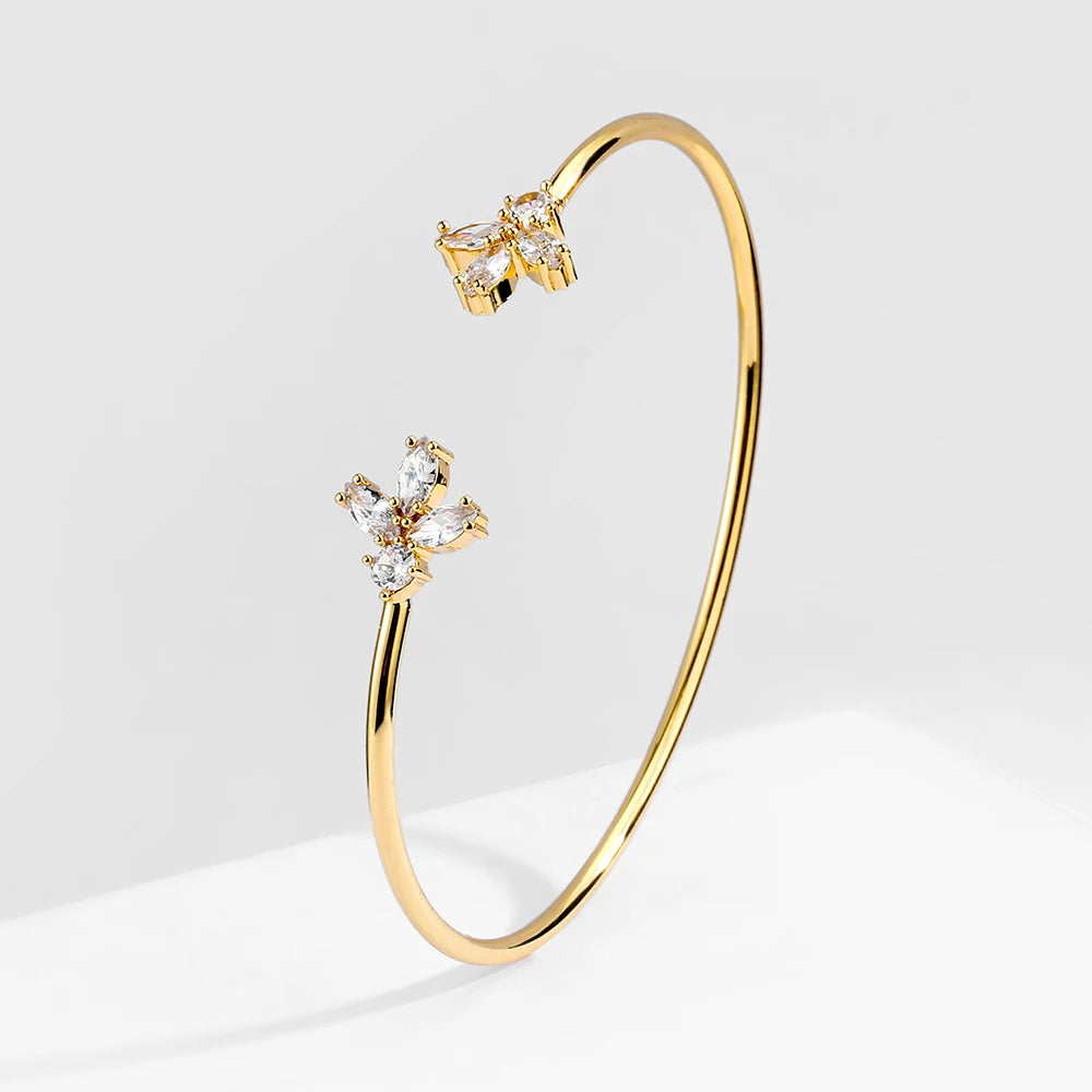 Bracelet Manchette Géométrique pour Femmes – Bijoux Mode Instagram en Zircone Cubique