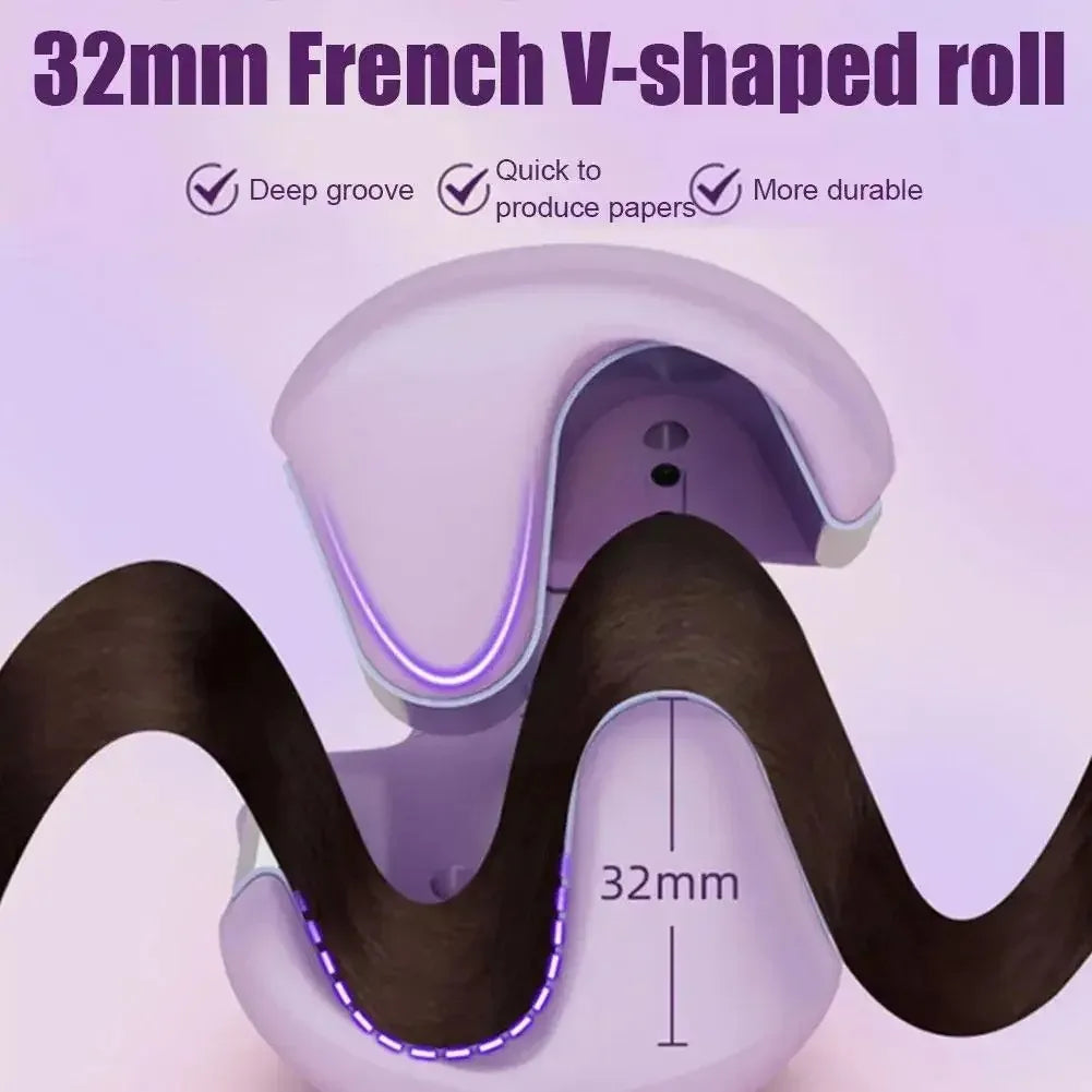 Fer à Friser Électrique Ondes Profondes 32 mm – Rouleau Œuf à Chauffage Rapide