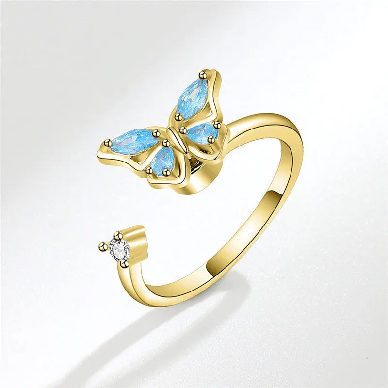 Bague Rotative Anti-Stress pour Femme, Multichoix, Bijoux Élégant
