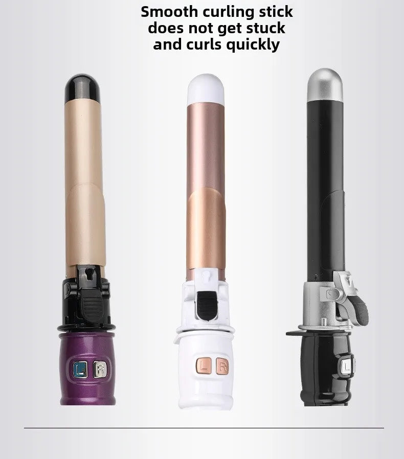 Bigoudi électrique automatique 1.1 pouces fer à friser rotatif avec affichage LED baguette à friser à chauffage rapide