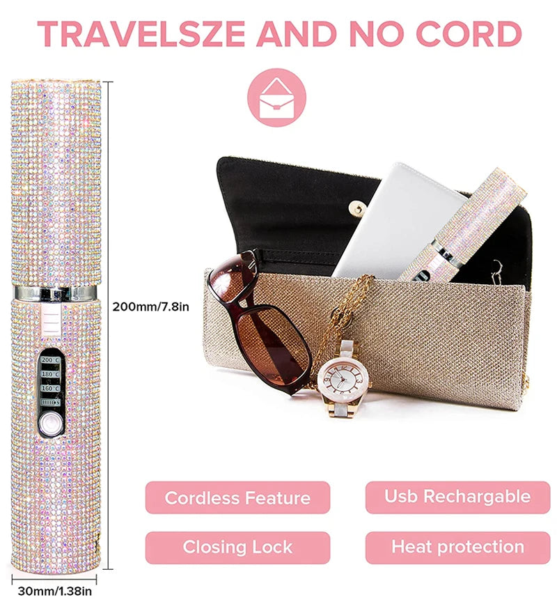 Lisseur Diamanté Électrique Alimenté par câble USB 2 en 1