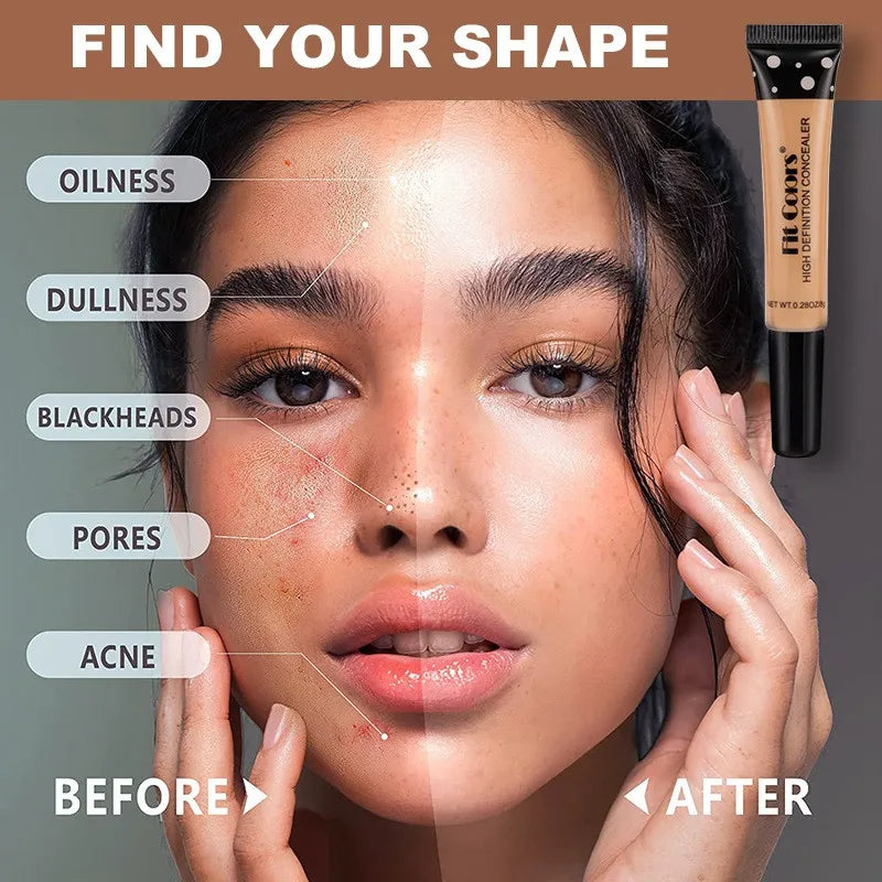 Correcteur plusieurs Choix de Teinte – Fond de Teint Liquide Nourrissant & Hydratant, Couvrance Cernes & Imperfections