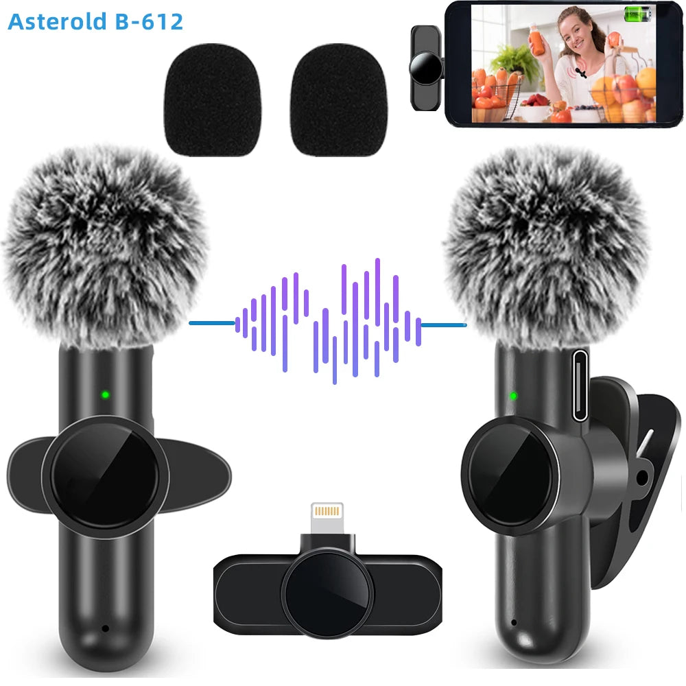 Microphone Lavallière sans fil 2.4G – Audio et Vidéo Haute Qualité