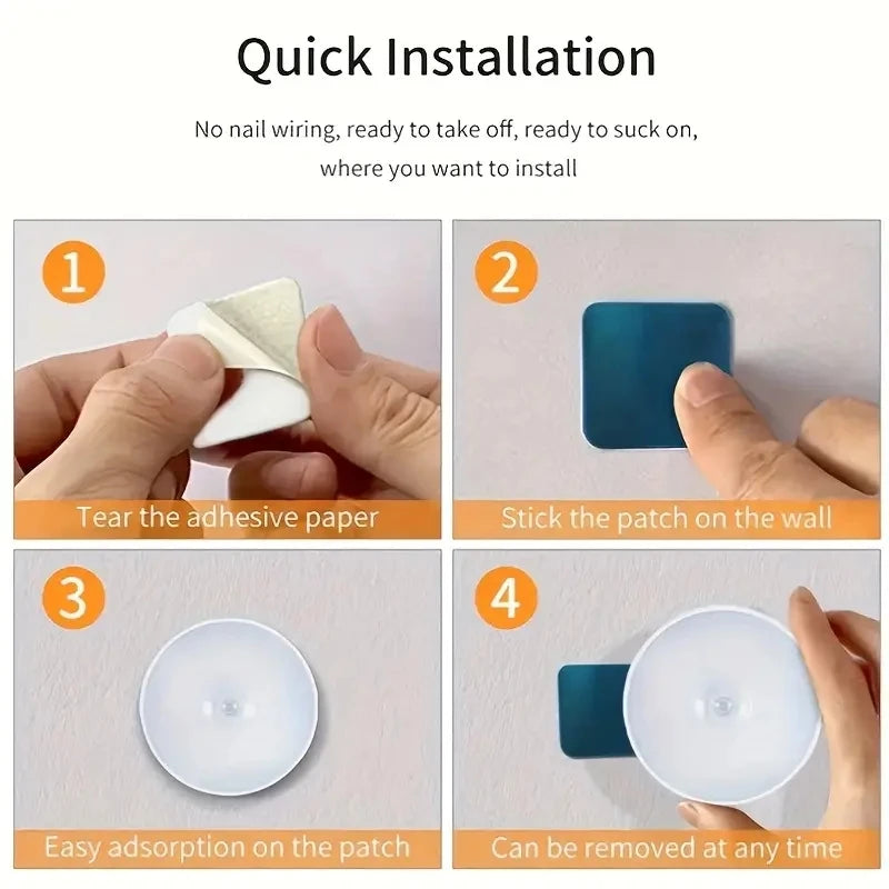 Veilleuse LED avec Détecteur de Mouvement – Sans Fil & Rechargeable par USB