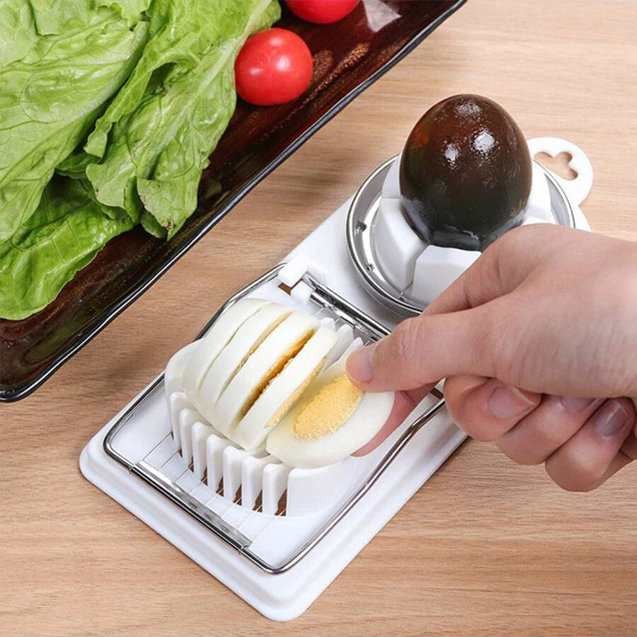 Coupe-Œufs Multifonction 2 en 1 en Polypropylène – Trancheuse à Fil d’Acier Inoxydable, Accessoire de Cuisine Pratique