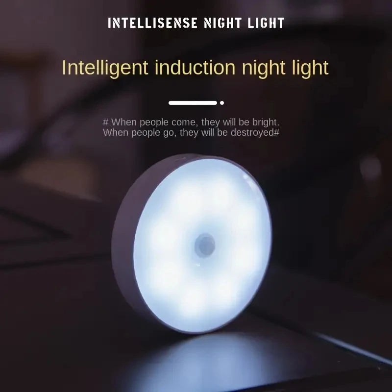 Veilleuse LED avec Détecteur de Mouvement – Sans Fil & Rechargeable par USB