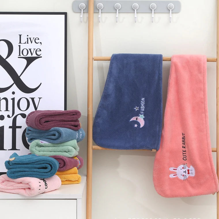 Bonnet de Séchage de Cheveux en Molleton de Corail – Absorbant et Rapide