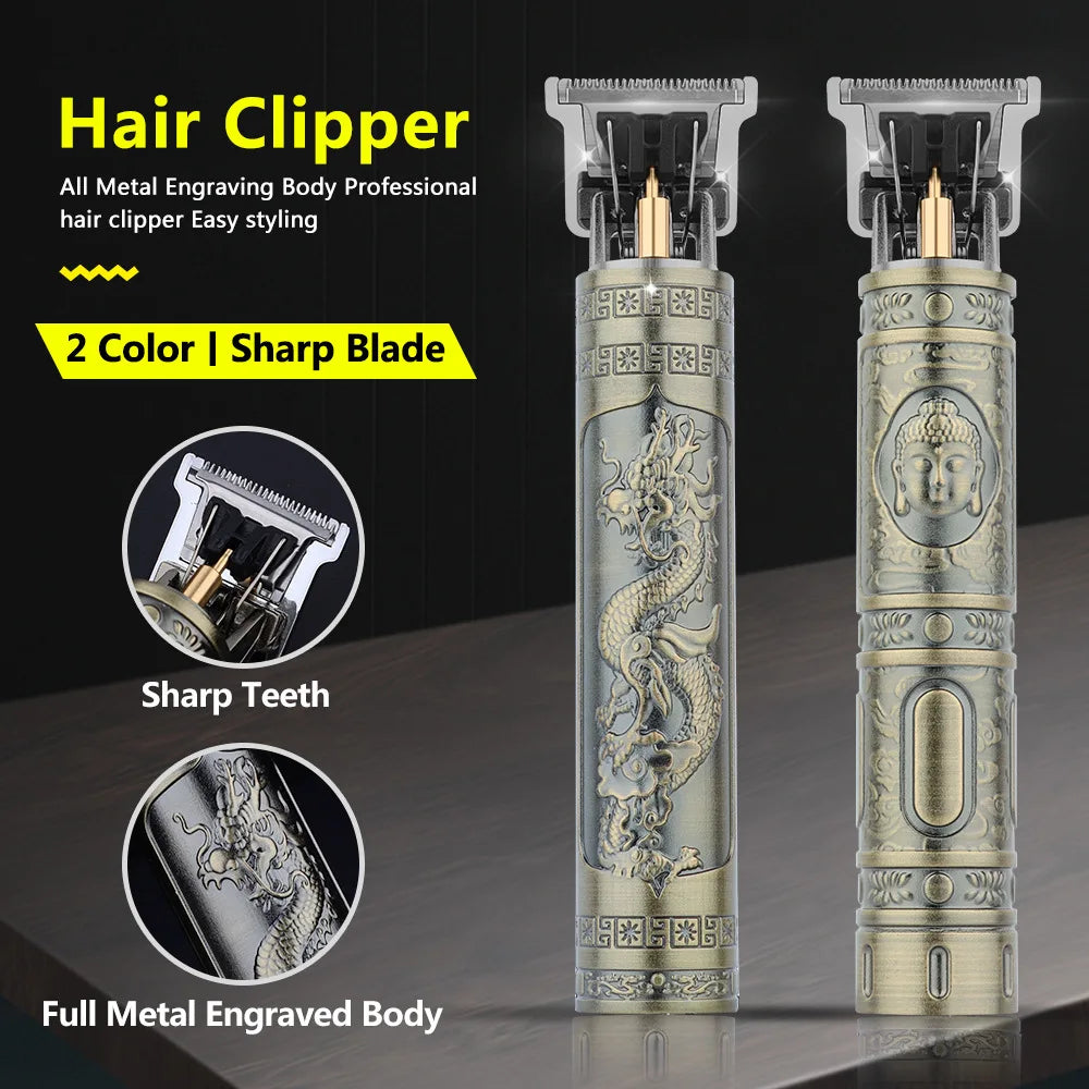 Tondeuse Cheveux Rétro T9 – Rasoir Electrique Professionnel pour Homme