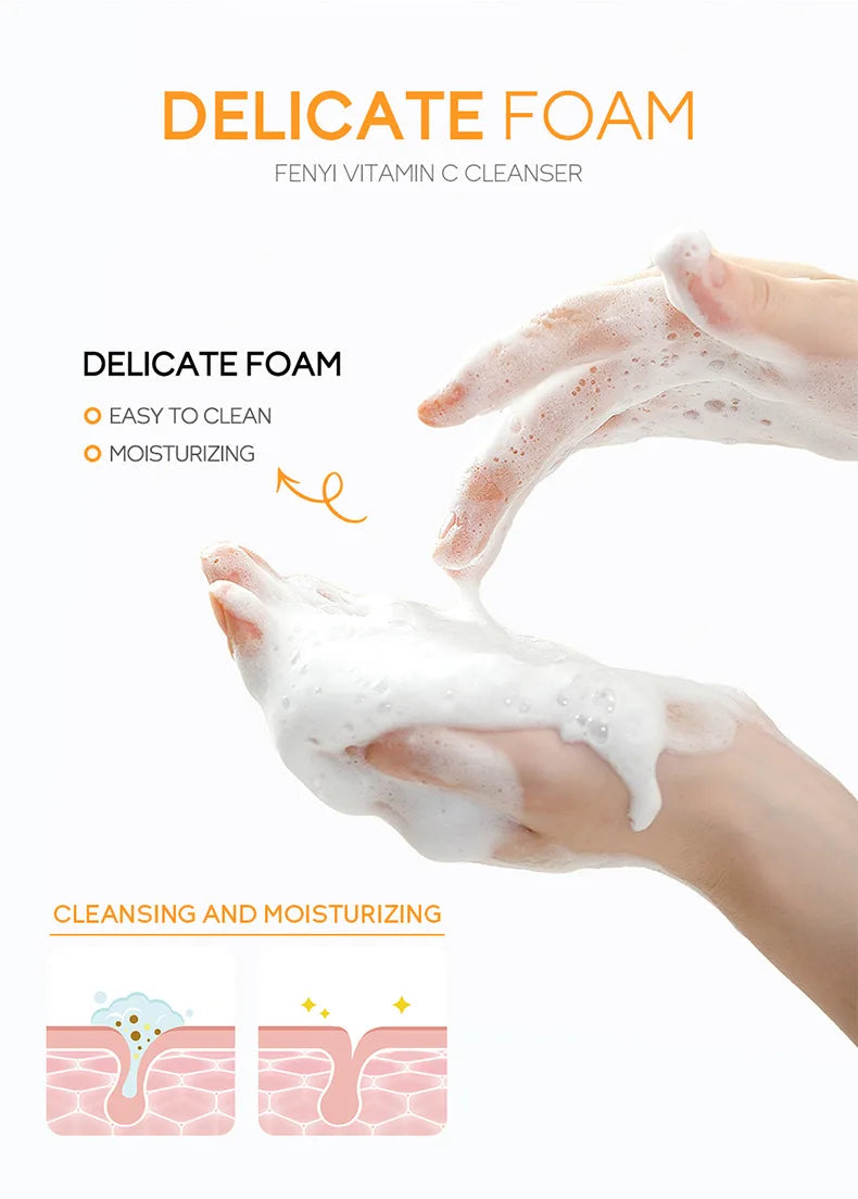 Nettoyant Visage à la Vitamine C – Nettoyage Profond & Teint Éclatant