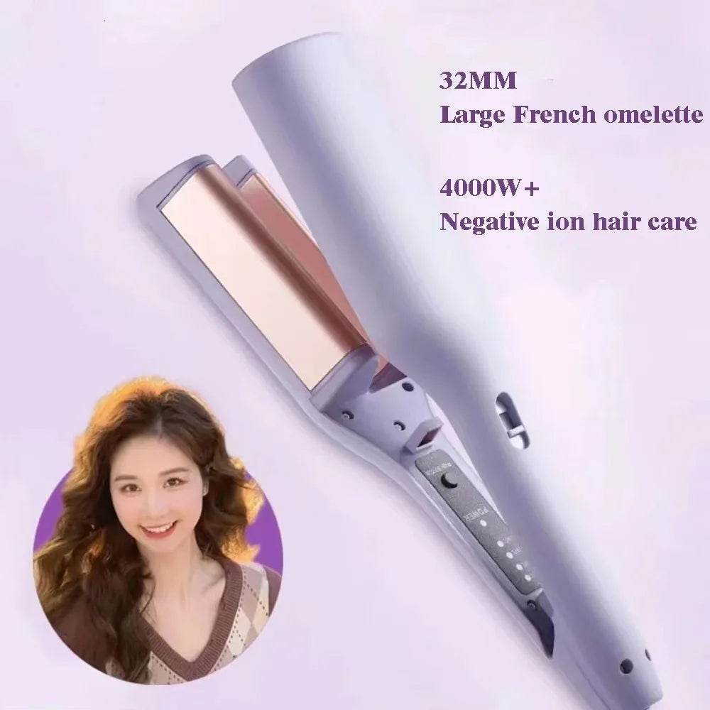 Fer à Friser Électrique Ondes Profondes 32 mm – Rouleau Œuf à Chauffage Rapide