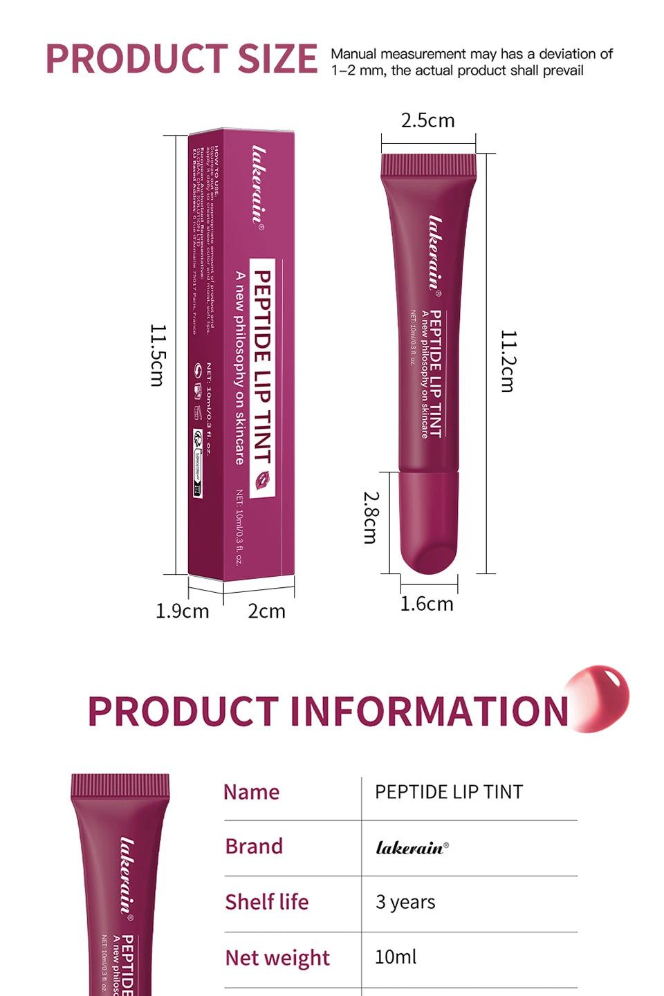 Huile à Lèvres Miroir 10ml - Multichoix