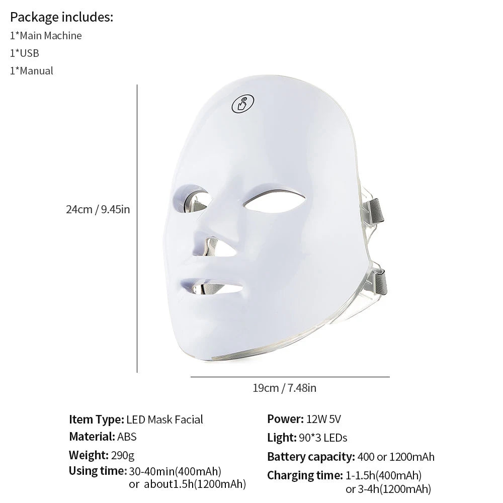 Masque LED Visage – Soin Réparateur et Rajeunissant