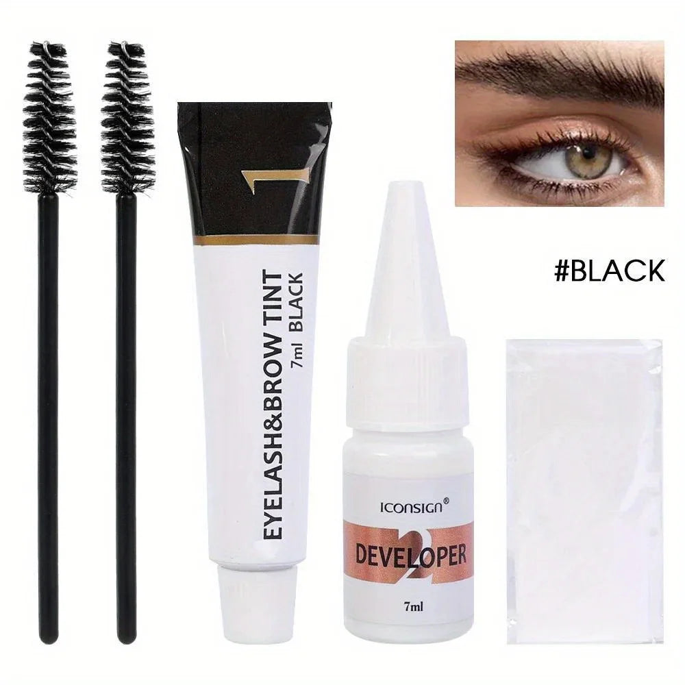 Kit Teinture Sourcils Semi-Permanent 2-en-1
