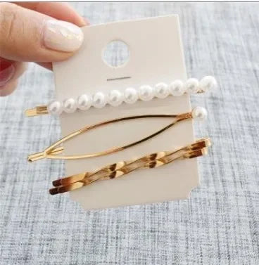 Korea Simple Metal Hair Clips for Women Geometric Rhombus Gold Silver Color Hairpins Hair Accessories Barrettes Clips