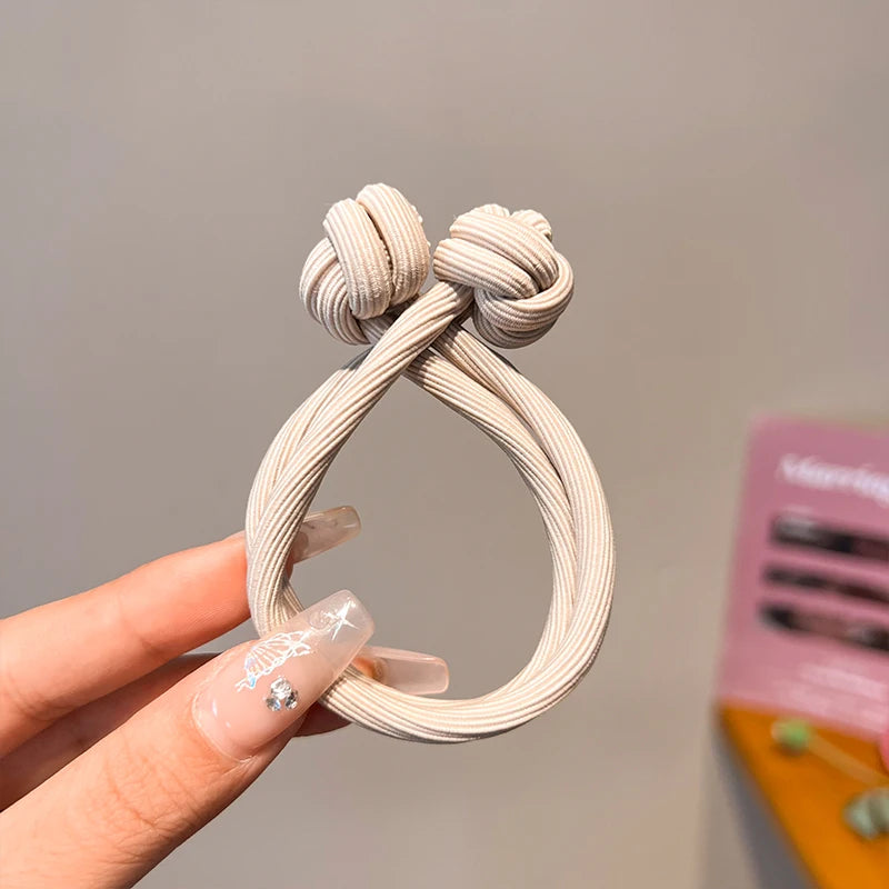 Attaches de Cheveux Elastiques Simples pour Femmes - Multicolors