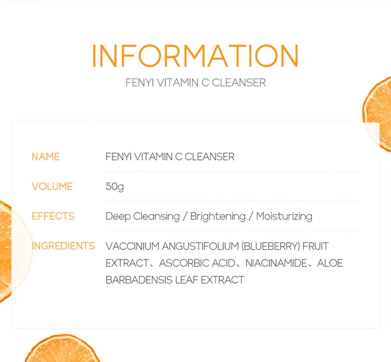 Nettoyant Visage à la Vitamine C – Nettoyage Profond & Teint Éclatant