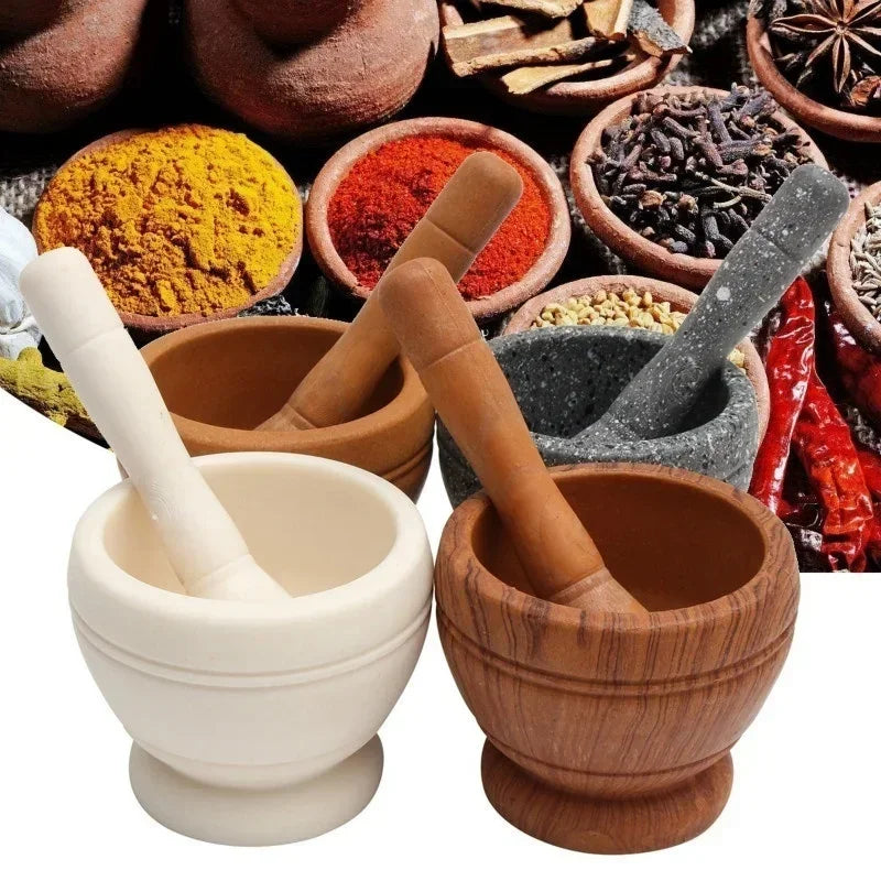 Ensemble Mortier et Pilon en Résine – Broyage de Légume, Herbes et Epices