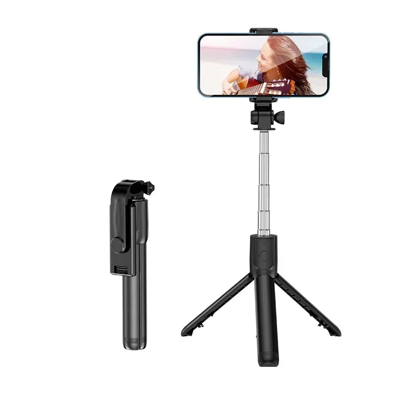 Trépied Selfie Stick Télescopique Bluetooth pour Smartphone – Support Portable Extensible jusqu’à 70 cm