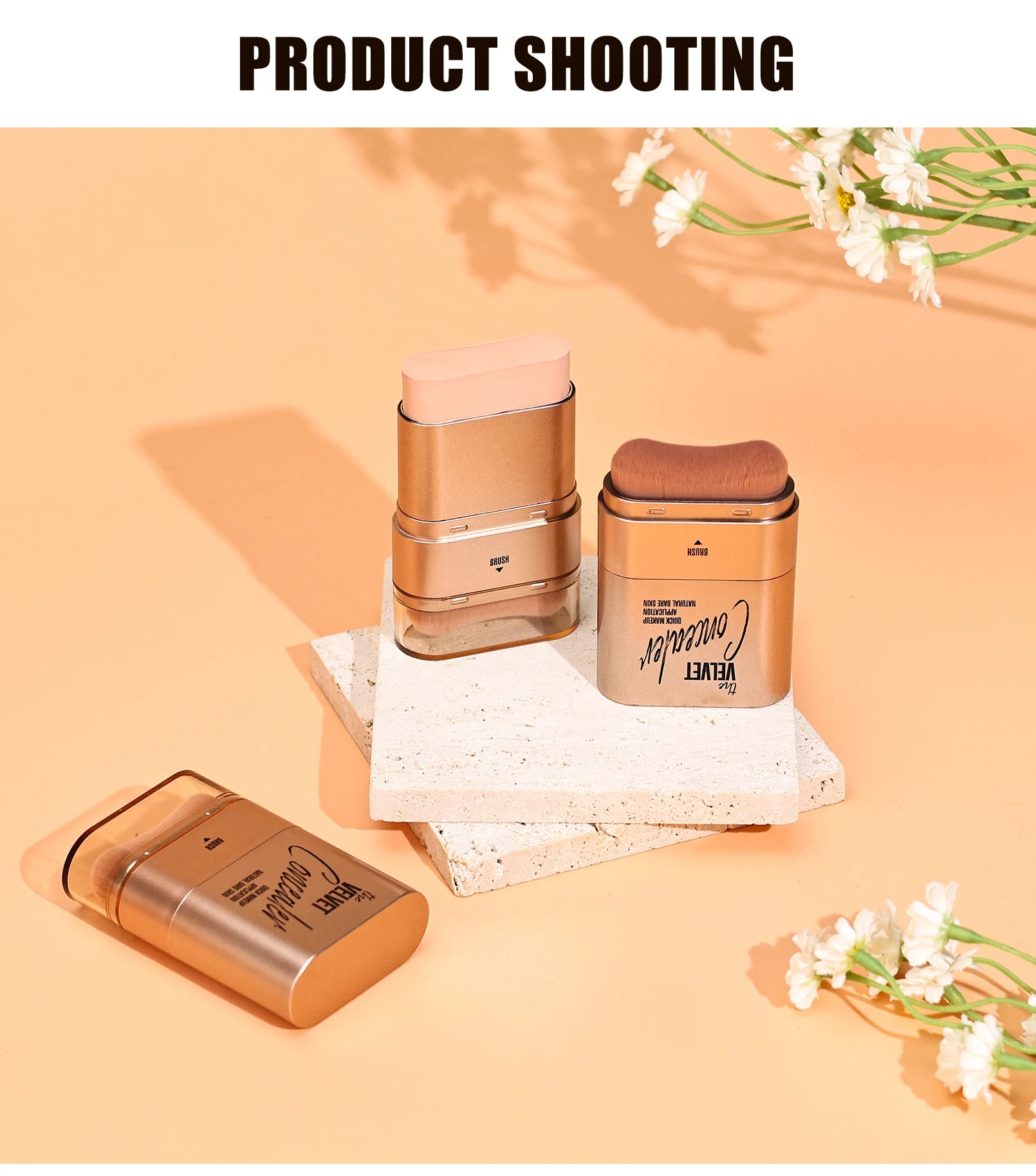 Bâton Correcteur & Fond de Teint 2 en 1 – Couvre-Cernes, Imperméable & Maquillage Impeccable