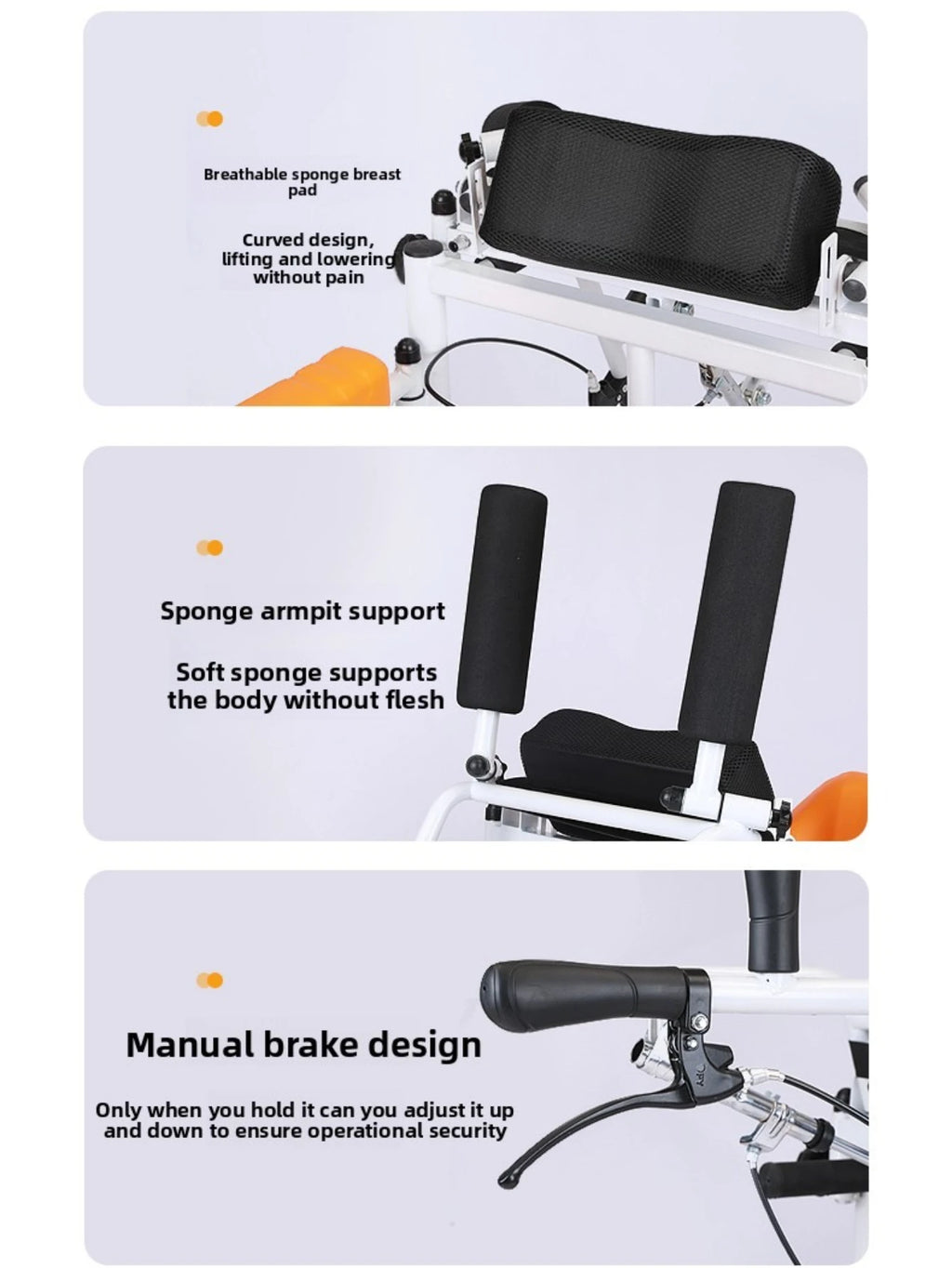 Chaise Hydraulique de Transfert d'ascenseur Patient W/180 ° Bac de lit à Siège Fendu