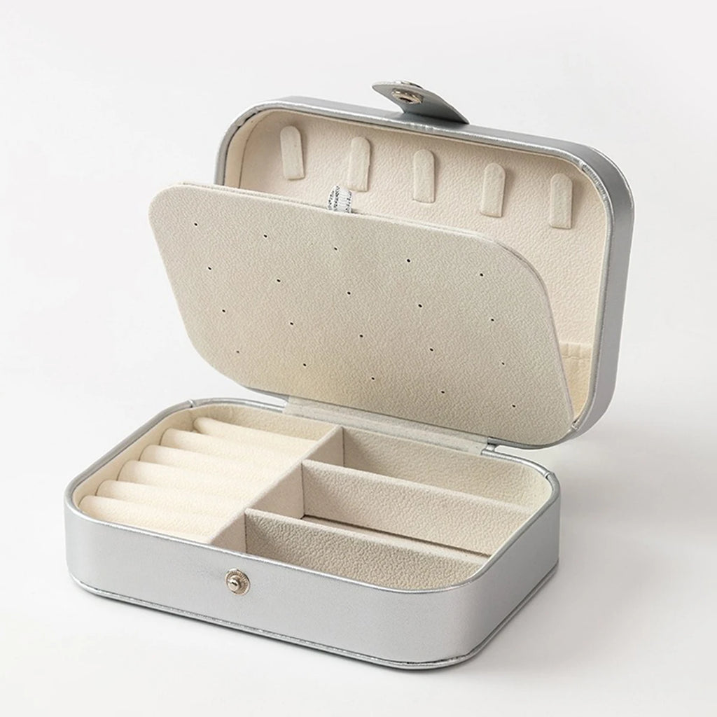 Boîte à Bijoux Portable Multi-Compartiments avec Doublure en Velours – Organisateur de Voyage