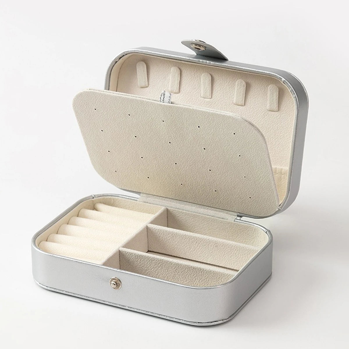 Boîte à Bijoux Portable Multi-Compartiments avec Doublure en Velours – Organisateur de Voyage