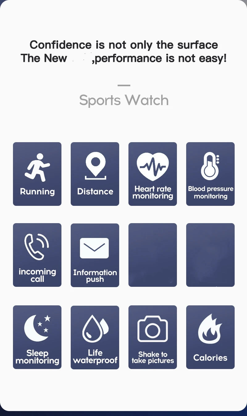 Montre Connectée Bluetooth Sport, Multi-usage – Homme & Femme
