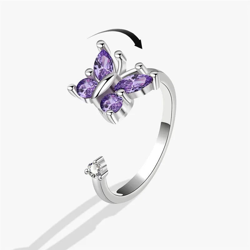 Bague Rotative Anti-Stress pour Femme, Multichoix, Bijoux Élégant