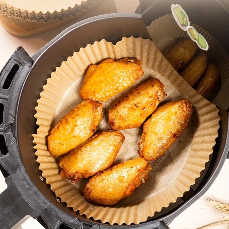 Papier de Cuisson pour Friteuse à Air – Jetable, Antiadhésif et Résistant à l’Huile