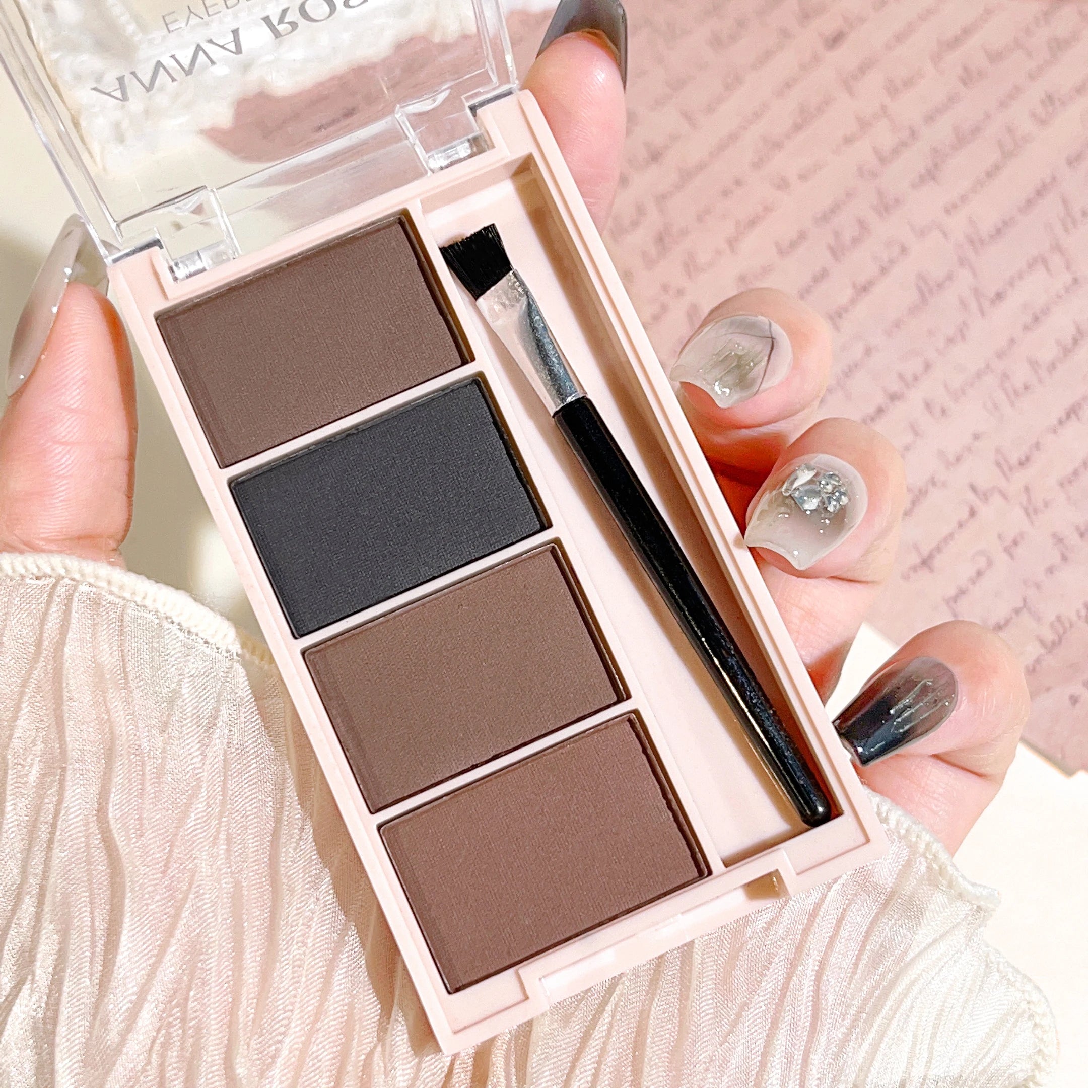 Ensemble Poudre à Sourcils / Fard à Paupières Double Usage – Tons Marron Mat