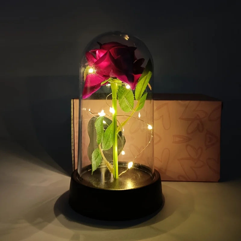 Rose Éternelle Lumineuse LED – Cadeau Romantique & Décoration Élégante