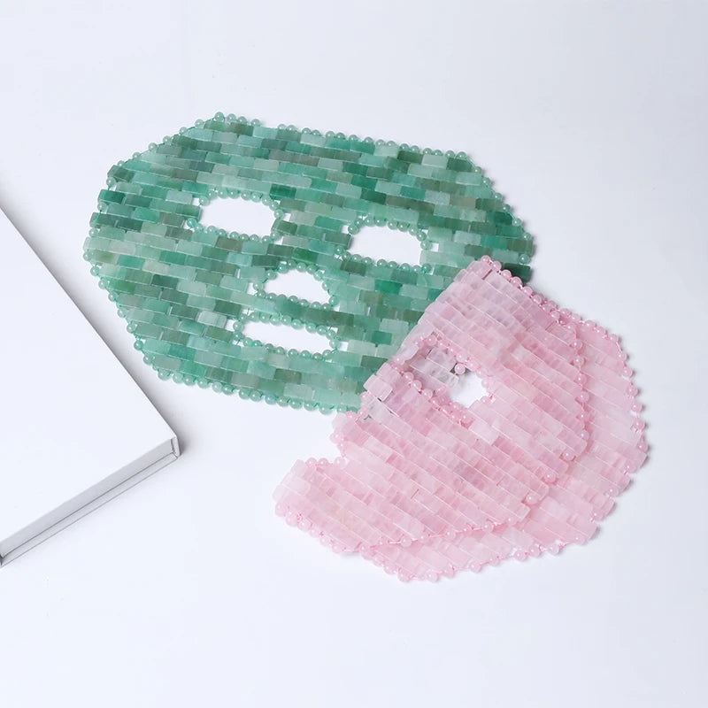 Jade Full Face Mask Massager Stone Sleep Mask Face Massager